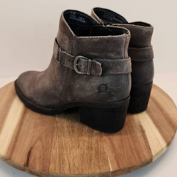 Børn Born ADIA Gray Womens Peltro Distressed Booties Size 6.5 M - Picture 6 of 12